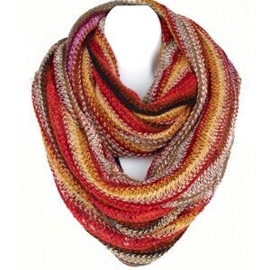 Echo Fuzzy Stripe Infinity Scarf